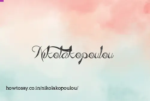 Nikolakopoulou