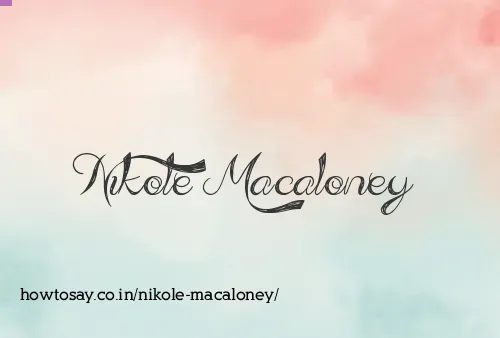 Nikole Macaloney