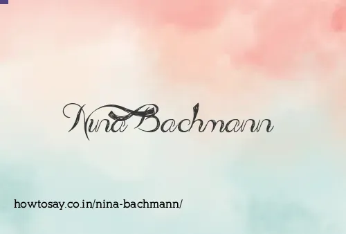 Nina Bachmann
