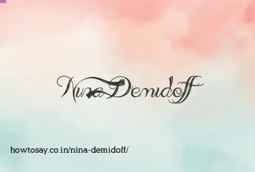Nina Demidoff