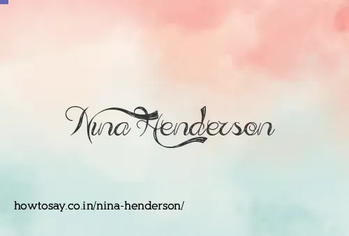 Nina Henderson