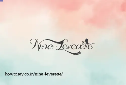 Nina Leverette
