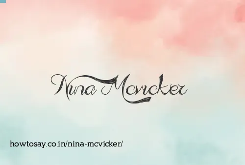 Nina Mcvicker