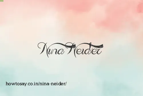 Nina Neider