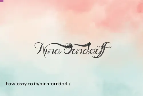Nina Orndorff