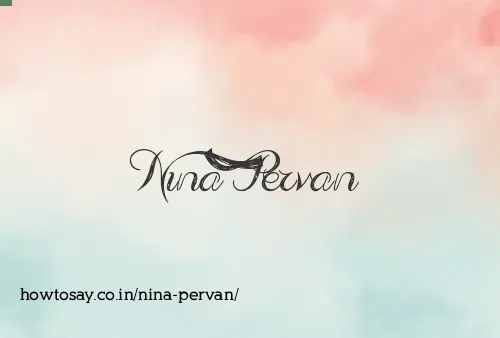 Nina Pervan