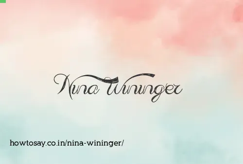 Nina Wininger