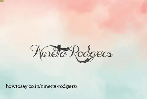 Ninetta Rodgers