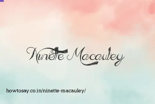Ninette Macauley