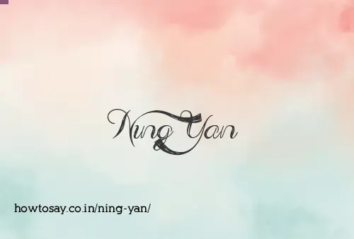 Ning Yan