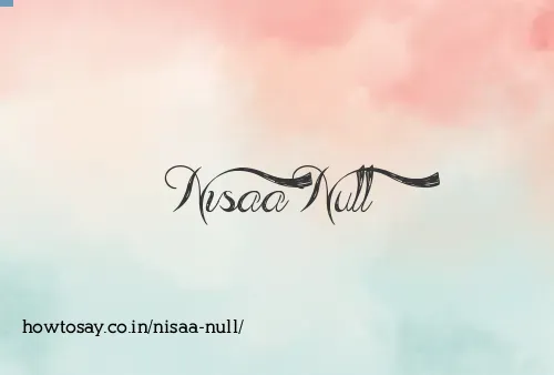 Nisaa Null