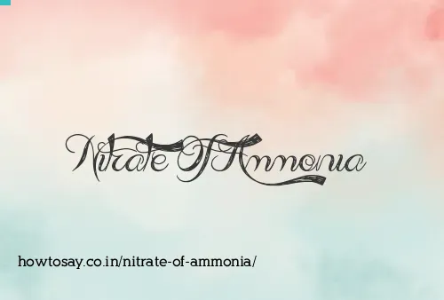 Nitrate Of Ammonia