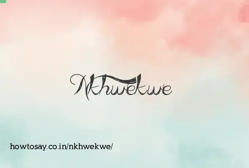 Nkhwekwe