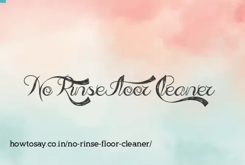 No Rinse Floor Cleaner