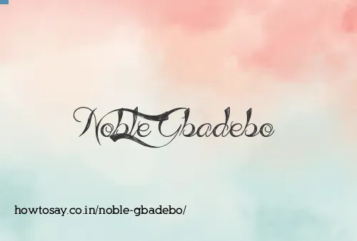 Noble Gbadebo