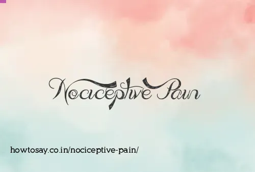 Nociceptive Pain