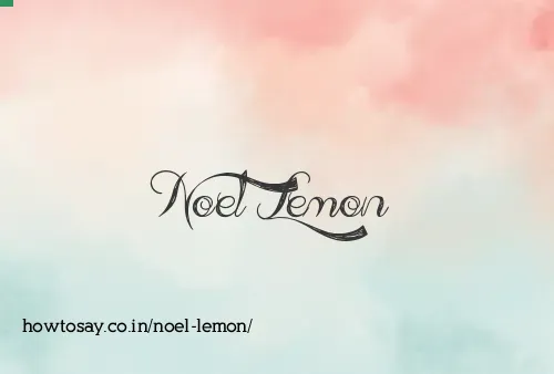 Noel Lemon