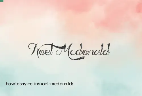 Noel Mcdonald