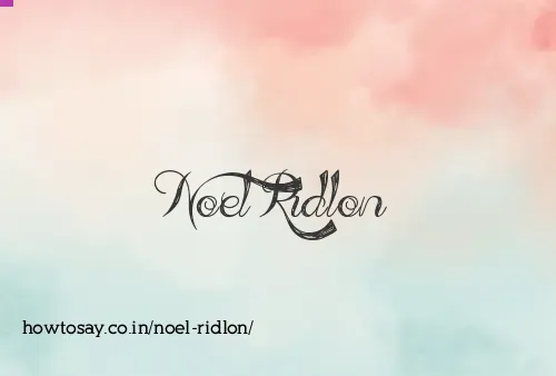 Noel Ridlon