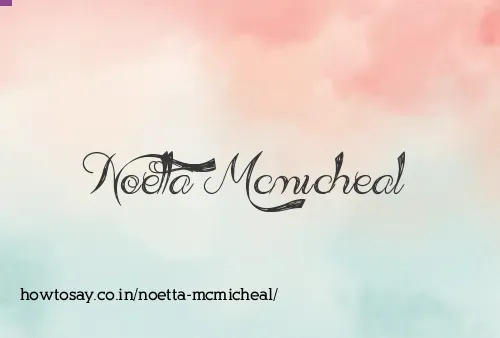 Noetta Mcmicheal