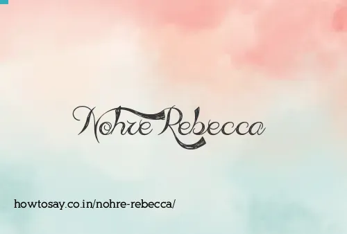 Nohre Rebecca