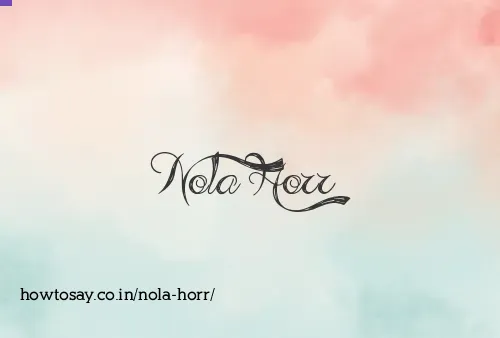 Nola Horr