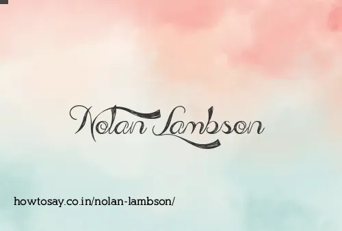 Nolan Lambson