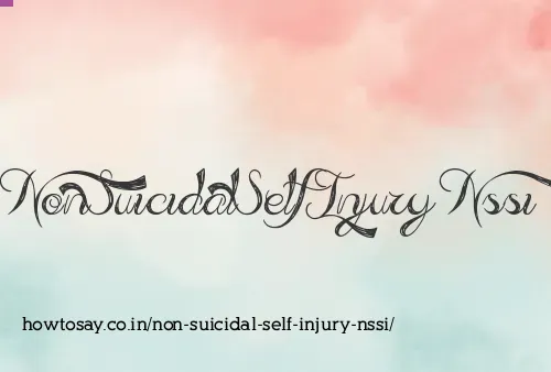 Non Suicidal Self Injury Nssi