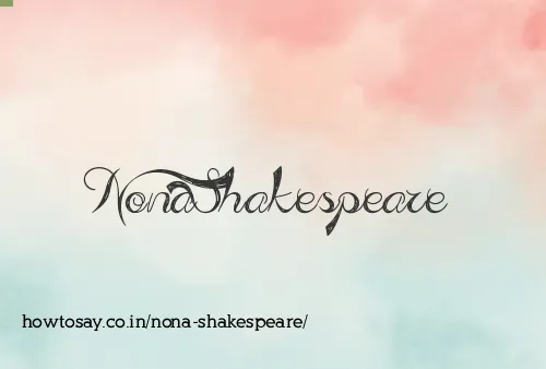 Nona Shakespeare