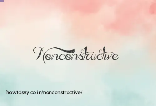 Nonconstructive