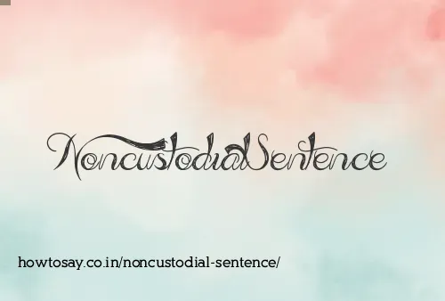 Noncustodial Sentence