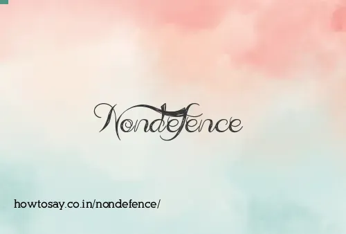 Nondefence