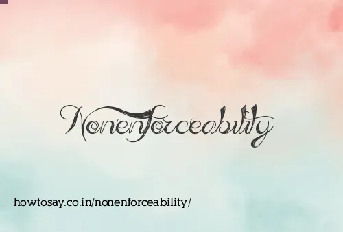 Nonenforceability