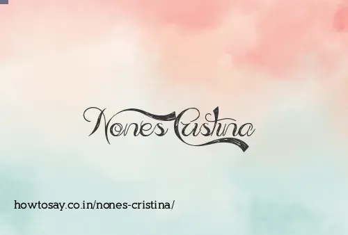 Nones Cristina