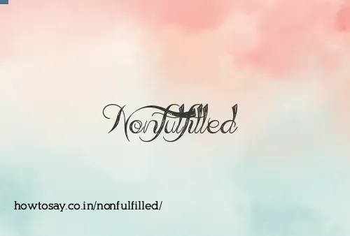 Nonfulfilled