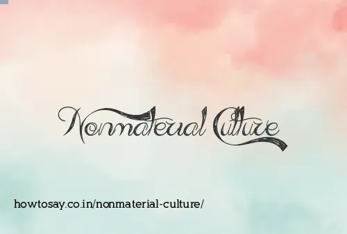 Nonmaterial Culture