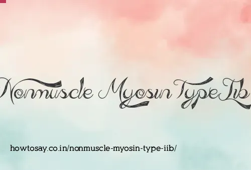 Nonmuscle Myosin Type Iib