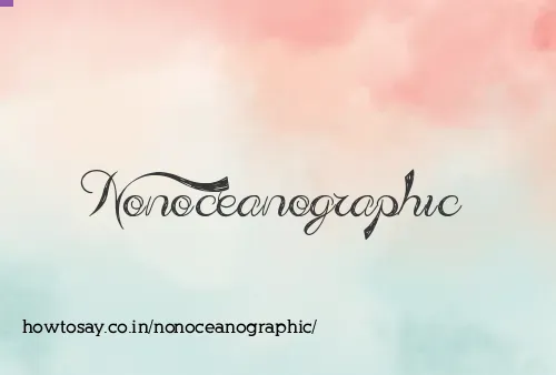 Nonoceanographic