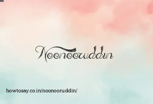 Noonooruddin