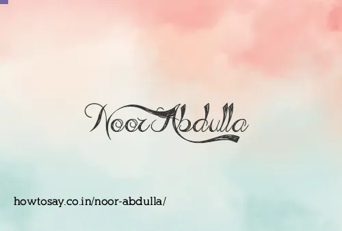 Noor Abdulla