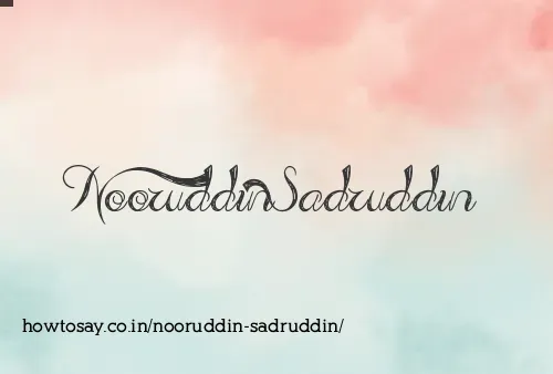 Nooruddin Sadruddin