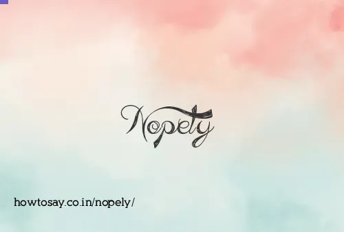 Nopely