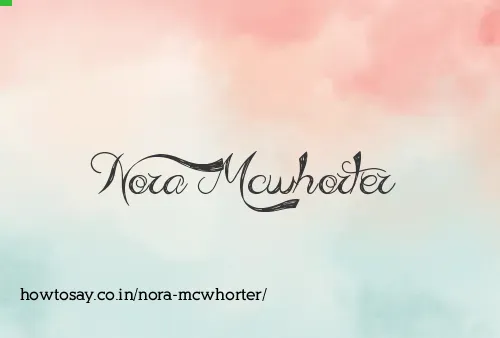 Nora Mcwhorter