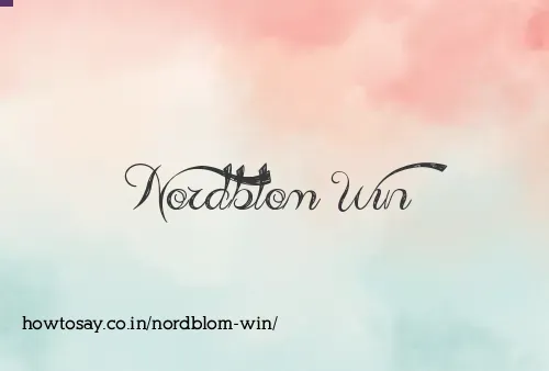 Nordblom Win
