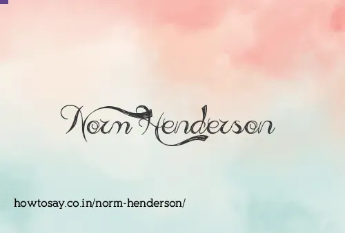 Norm Henderson