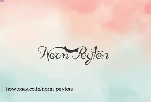 Norm Peyton