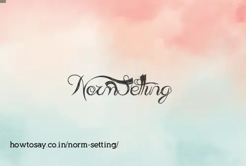 Norm Setting