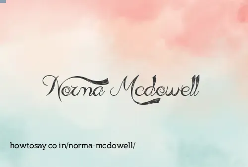 Norma Mcdowell