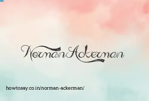 Norman Ackerman