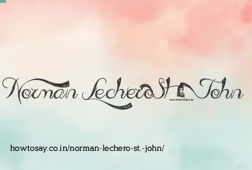 Norman Lechero St. John